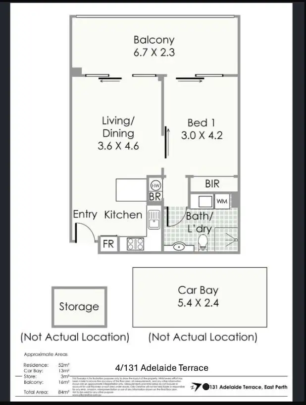 Floorplan of Homely apartment listing, 4/131 ADELAIDE TERRACE, East Perth WA 6004