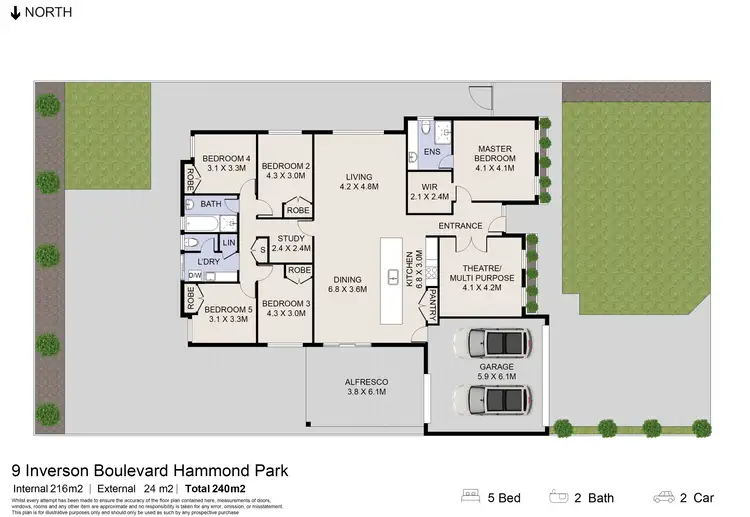 Floorplan of Homely house listing, 9 Inverson Boulevard, Hammond Park WA 6164
