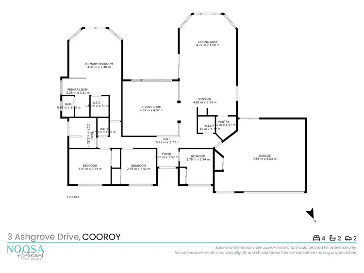 Floorplan of Homely house listing, 3 Ashgrove Drive, Cooroy QLD 4563