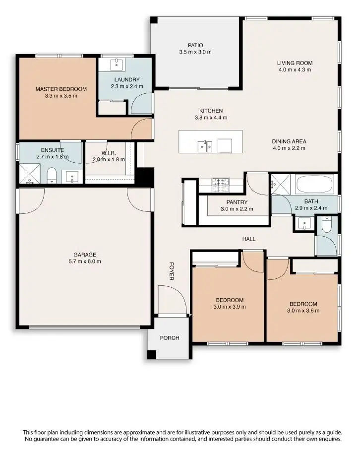 Floorplan of Homely house listing, 1 Fairfax Close, Leneva VIC 3691