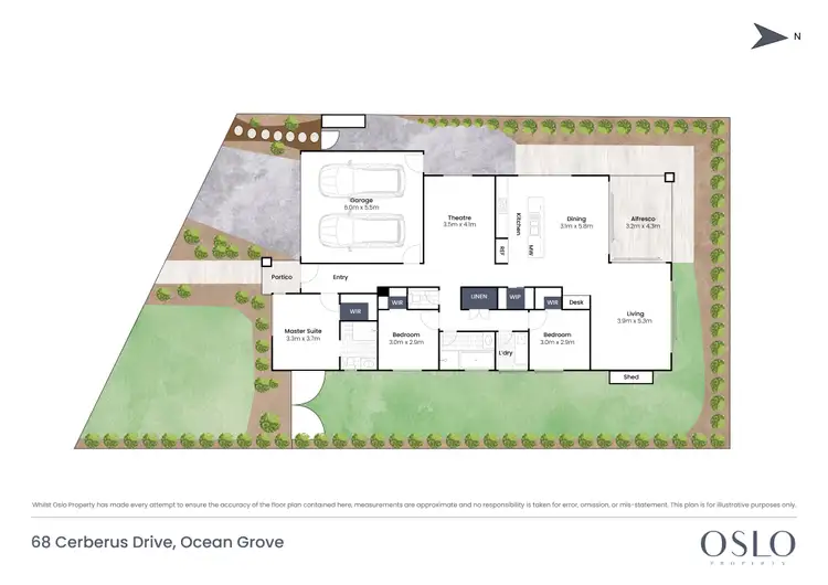 Floorplan of Homely house listing, 68 Cerberus Drive, Ocean Grove VIC 3226