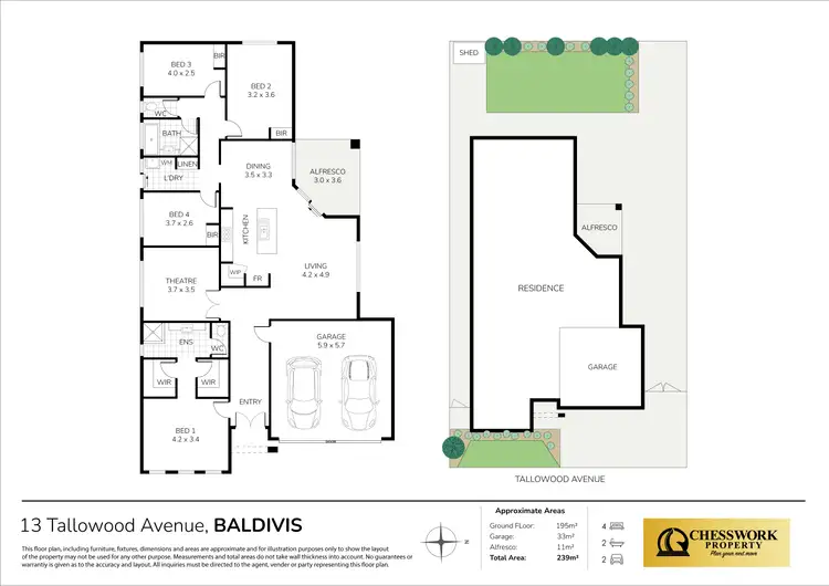 Floorplan of Homely house listing, 13 Tallowood Avenue, Baldivis WA 6171