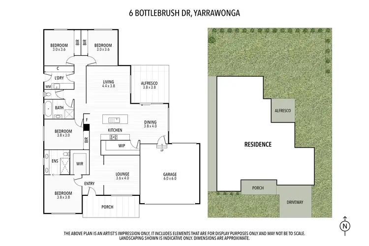 Floorplan of Homely house listing, 6 Bottle brush Drive, Yarrawonga VIC 3730