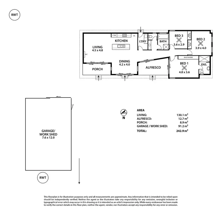 Floorplan of Homely house listing, 42 Bonney Street, Meningie SA 5264