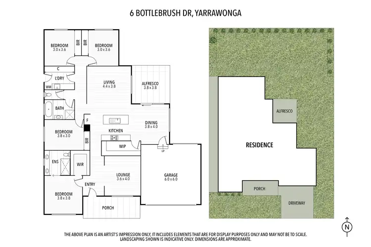 Floorplan of Homely house listing, 6 Bottlebrush Drive, Yarrawonga VIC 3730