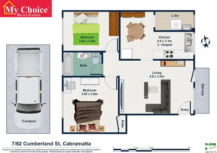 Floorplan of Homely unit listing, 7/62 Cumberland Street, Cabramatta NSW 2166
