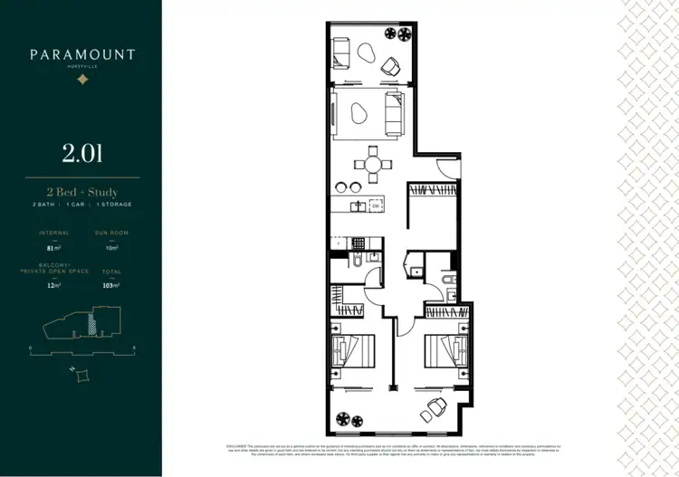 Floorplan of Homely apartment listing, 201/2 Woniora Road, Hurstville NSW 2220