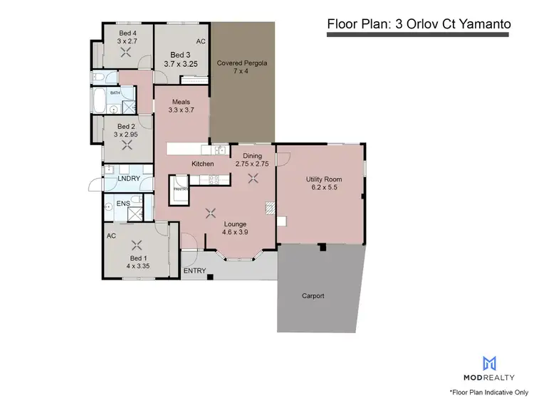 Floorplan of Homely house listing, 3 Orlov Court, Yamanto QLD 4305