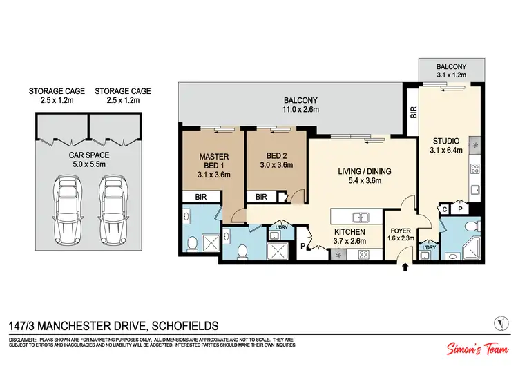 Floorplan of Homely apartment listing, 147/3 Manchester Drive, Schofields NSW 2762