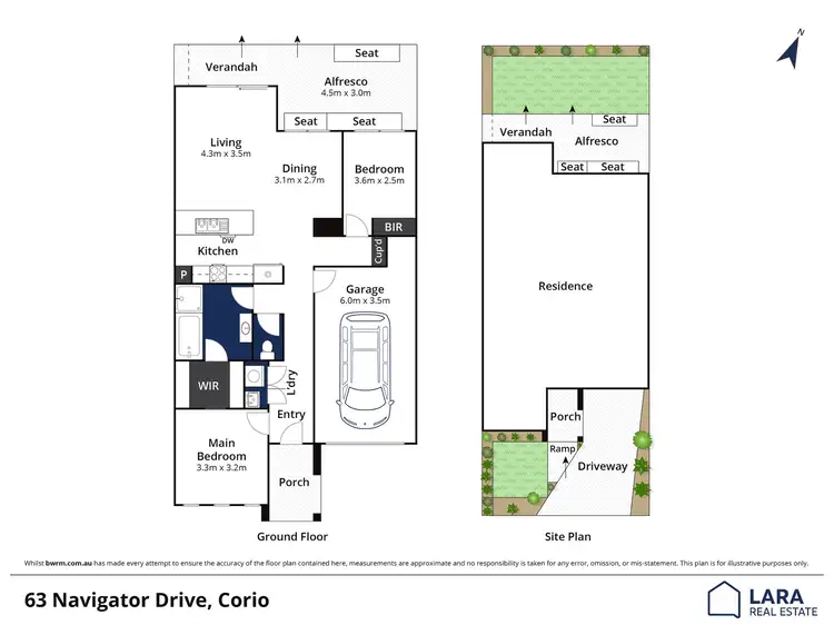 Floorplan of Homely house listing, 63 Navigator Drive, Corio VIC 3214