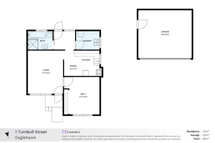 Floorplan of Homely house listing, 1 Turnbull Street, Eaglehawk VIC 3556