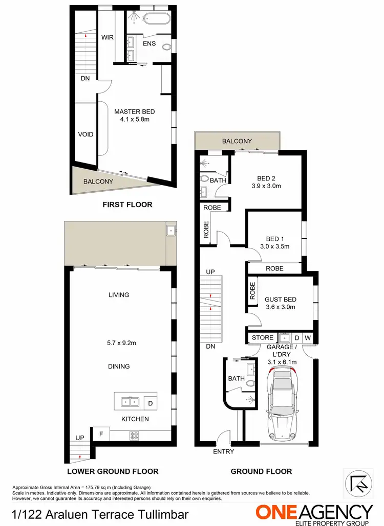 Floorplan of Homely semi-detached listing, 1/122 Araluen Terrace, Tullimbar NSW 2527