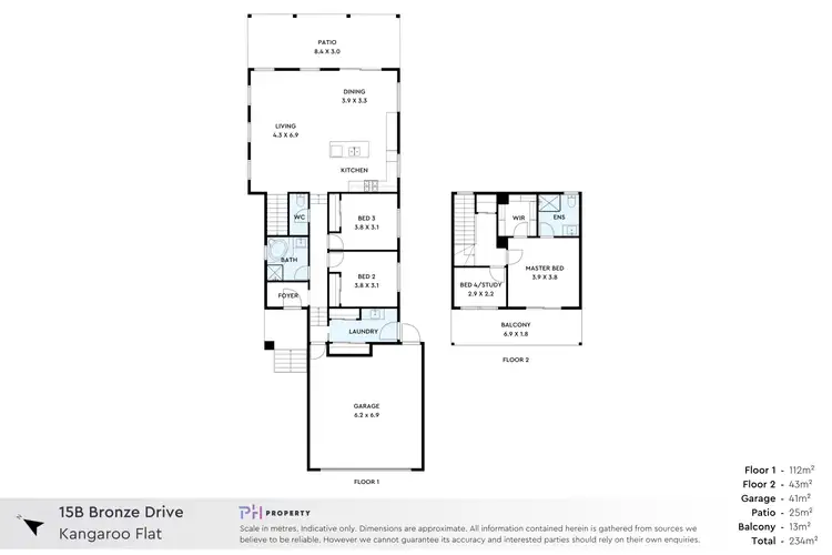 Floorplan of Homely house listing, 15B Bronze Drive, Kangaroo Flat VIC 3555