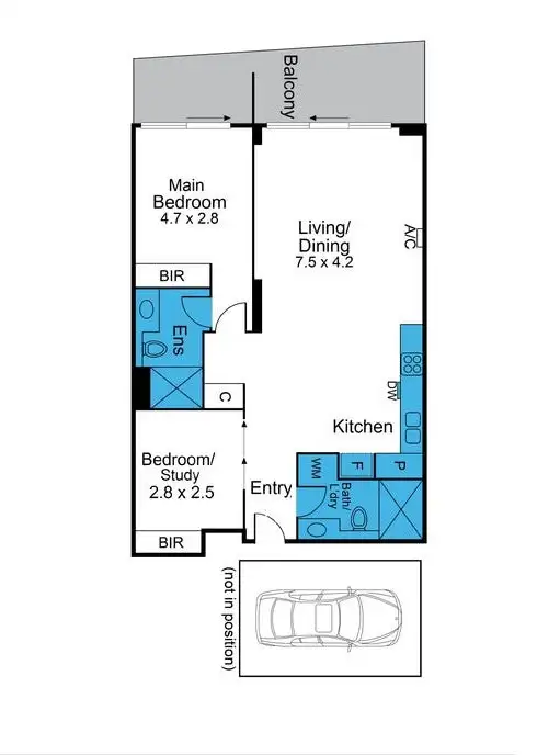 Floorplan of Homely apartment listing, 306/6 Acacia Place, Abbotsford VIC 3067