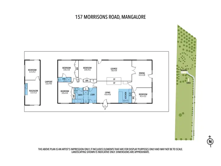 Floorplan of Homely rural property listing, 157 Morisons Road, Mangalore VIC 3663