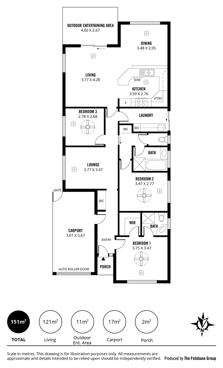 Floorplan of Homely semi-detached listing, 3/31 Nautical Circuit, Seaford Meadows SA 5169