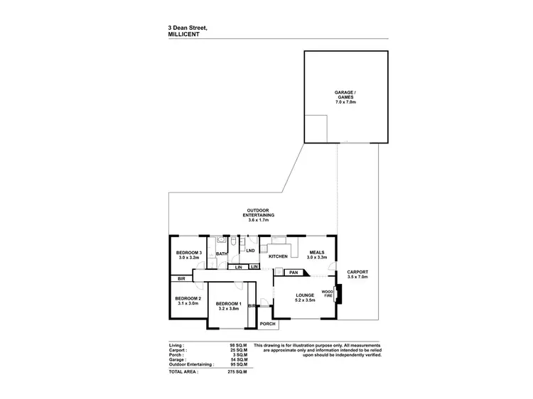 Floorplan of Homely house listing, 3 Dean Street, Millicent SA 5280