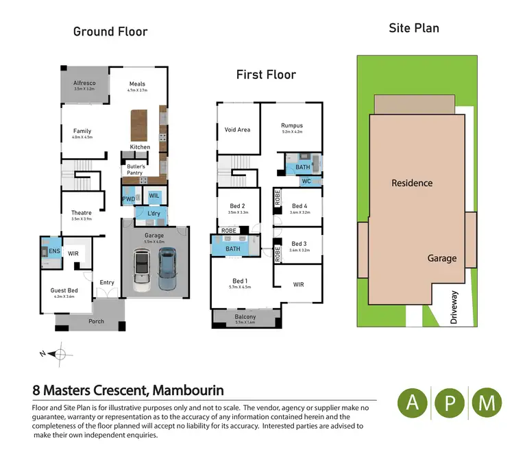 Floorplan of Homely house listing, 8 Masters Crescent, Mambourin VIC 3024