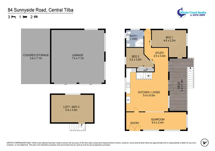 Floorplan of Homely rural property listing, 84 Sunnyside Road, Central Tilba NSW 2546