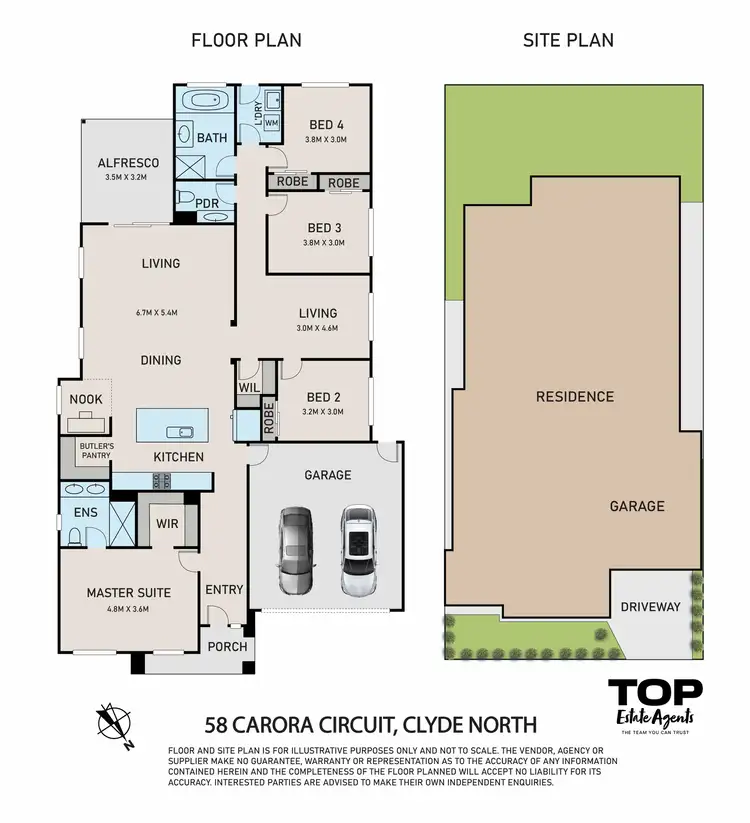 Floorplan of Homely house listing, 58 Carora Cct, Clyde North VIC 3978