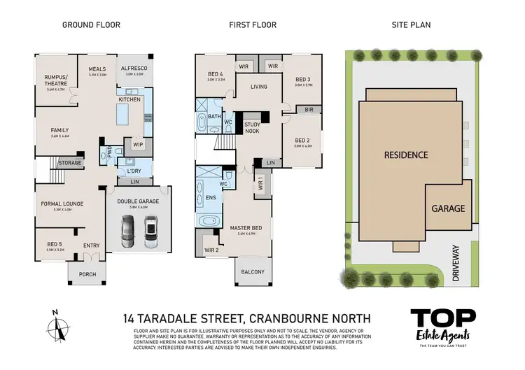 Floorplan of Homely house listing, 14 Taradale Street, Cranbourne North VIC 3977