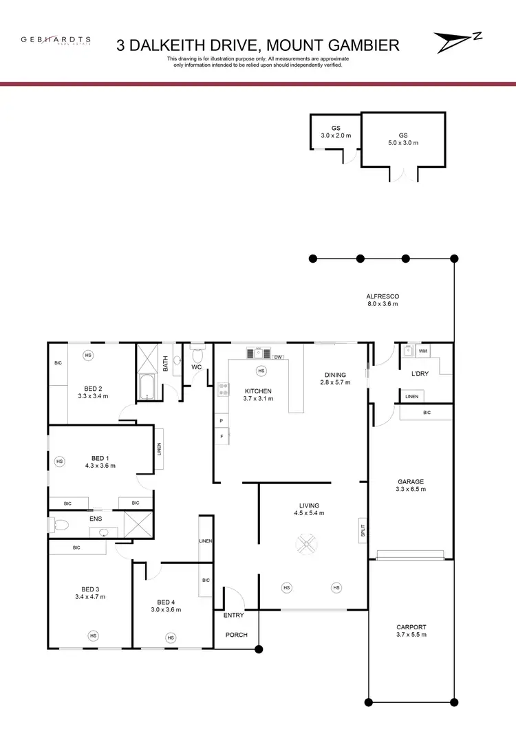 Floorplan of Homely house listing, 3 Dalkeith Drive, Mount Gambier SA 5290