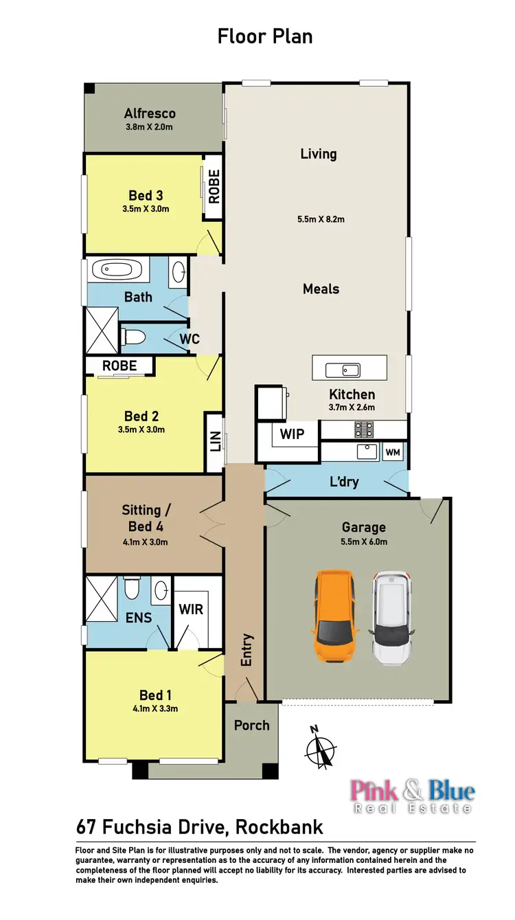 Floorplan of Homely house listing, 67 Fuchsia Drive, Rockbank VIC 3335
