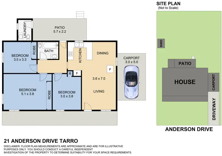 Floorplan of Homely house listing, 21 Anderson Drive, Tarro NSW 2322