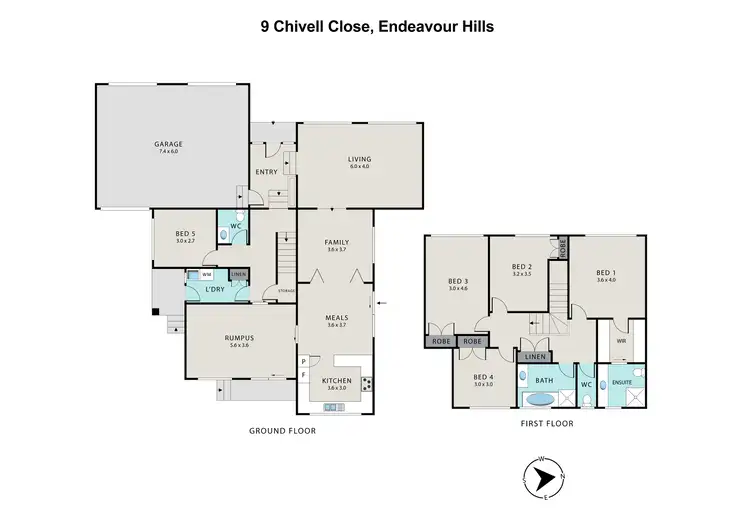 Floorplan of Homely house listing, 9 Chivell Close, Endeavour Hills VIC 3802