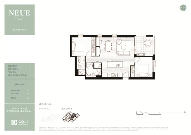 Floorplan of Homely apartment listing, Lv 20/139 Herring Road, Macquarie Park NSW 2113