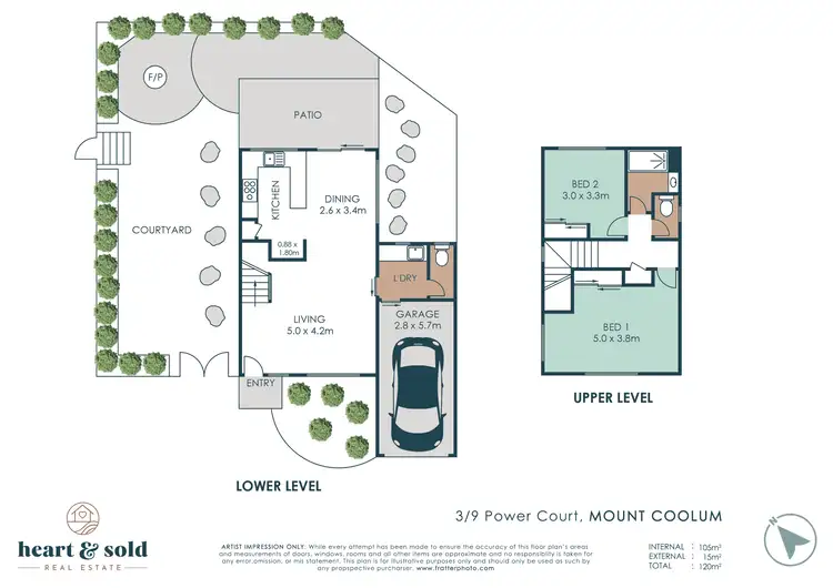 Floorplan of Homely townhouse listing, 3/9 Power Court, Mount Coolum QLD 4573