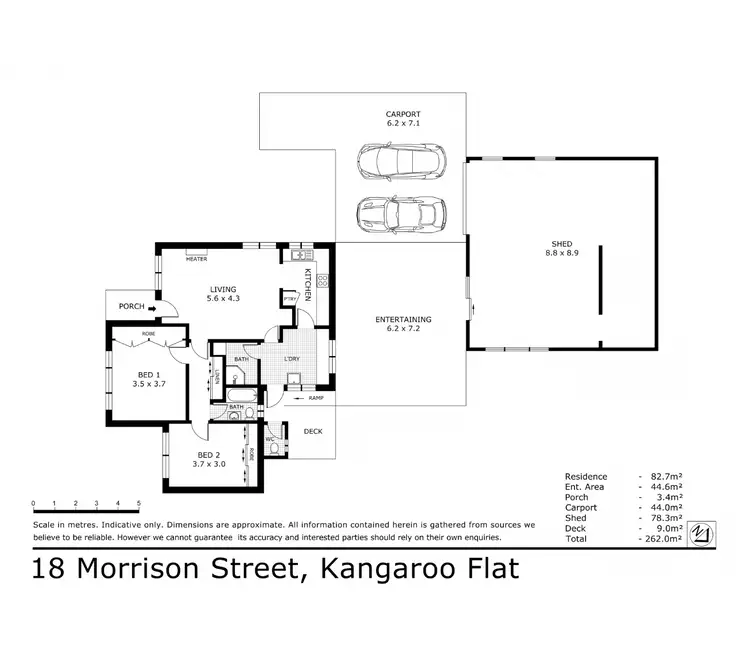 Floorplan of Homely house listing, 18 Morrison Street, Kangaroo Flat VIC 3555
