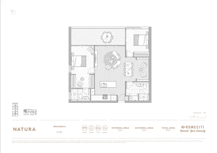 Floorplan of Homely apartment listing, A1109/82 Waterloo Road, Macquarie Park NSW 2113