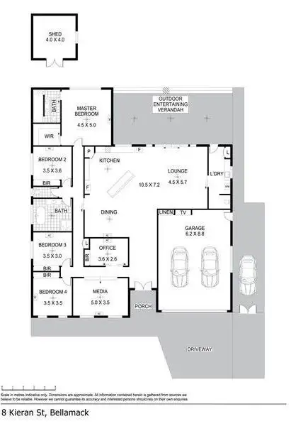 Floorplan of Homely house listing, 8 Kieran Street, Bellamack NT 832