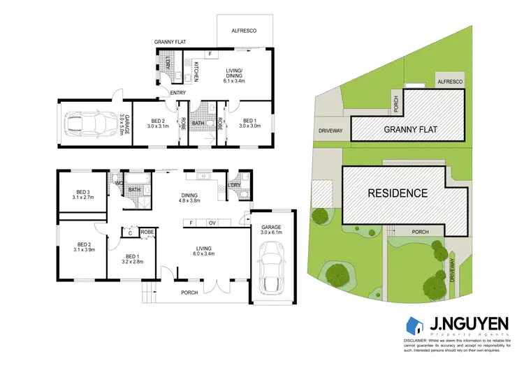 Floorplan of Homely house listing, 1 & 1a Darling Avenue, Lurnea NSW 2170
