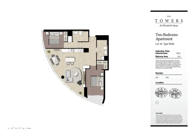 Floorplan of Homely apartment listing, 1808/11 Barrack Square, Perth WA 6000