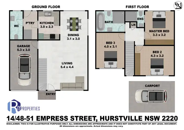 Floorplan of Homely townhouse listing, 2/623 King Georges Rd, Penshurst NSW 2222