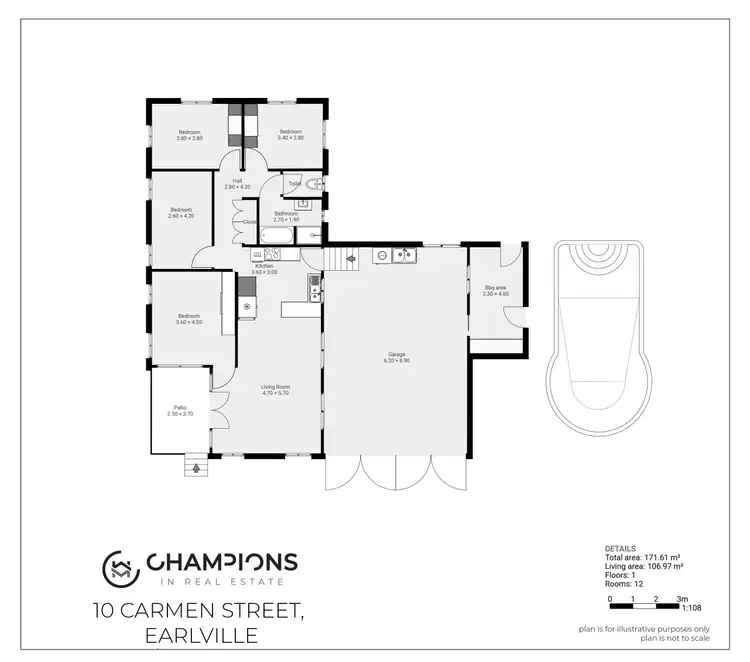 Floorplan of Homely house listing, 10 Carmen Street, Earlville QLD 4870
