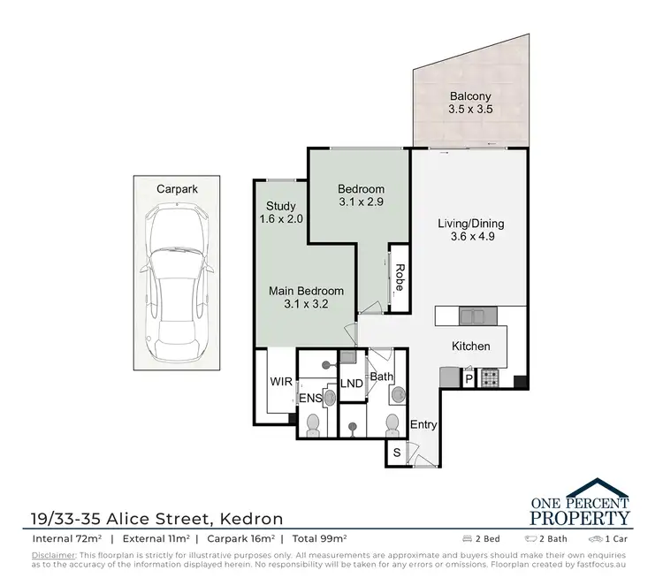 Floorplan of Homely apartment listing, 19/33 Alice Street, Kedron QLD 4031
