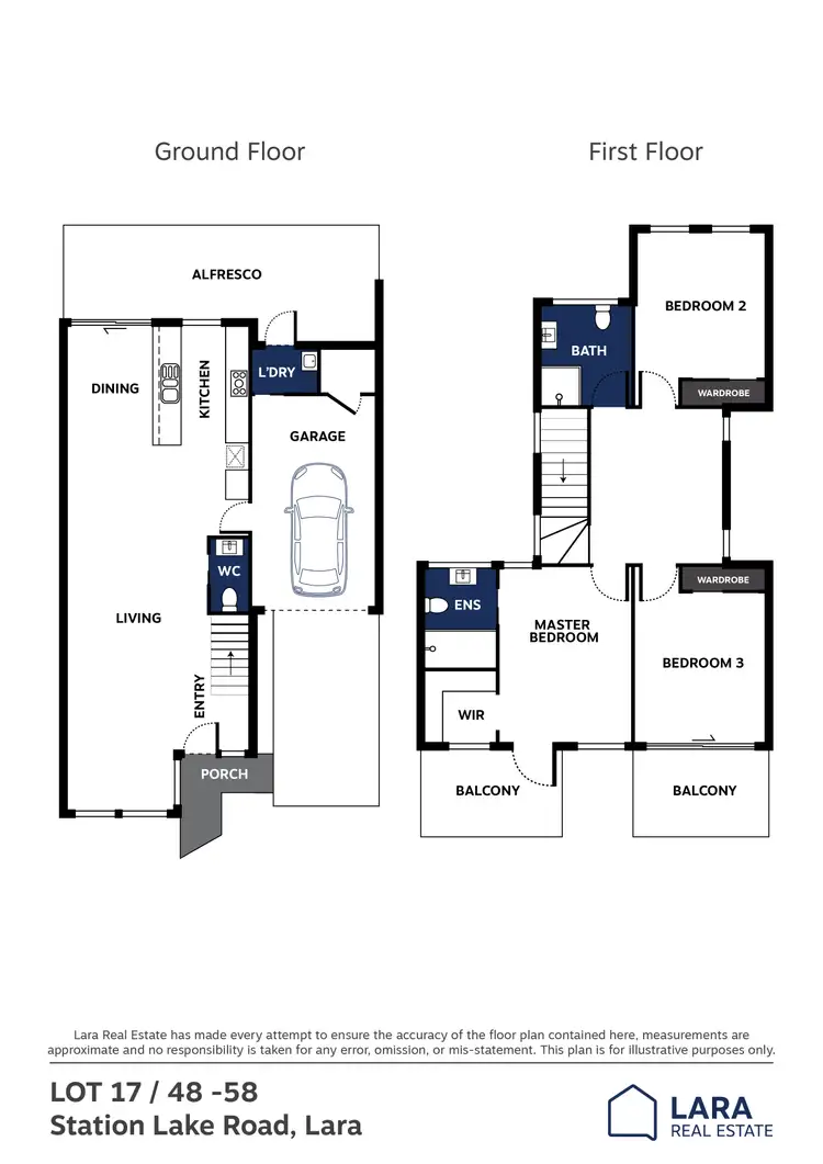 Floorplan of Homely townhouse listing, 15/48-58 Station Lake Road, Lara VIC 3212