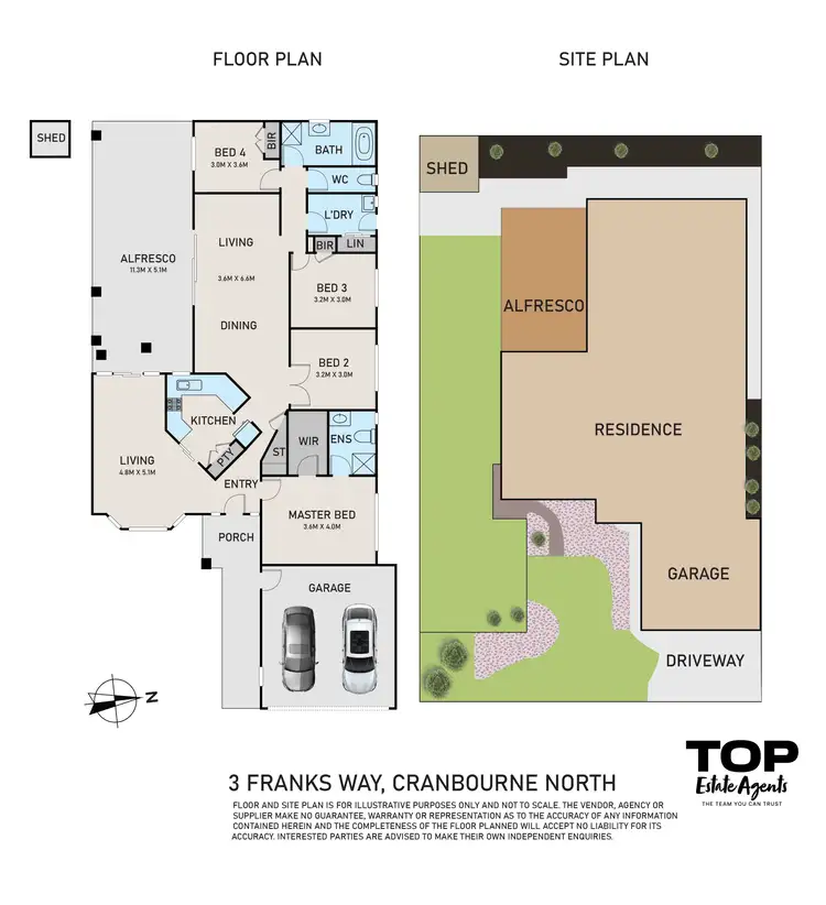 Floorplan of Homely house listing, 3 Franks Way, Cranbourne North VIC 3977
