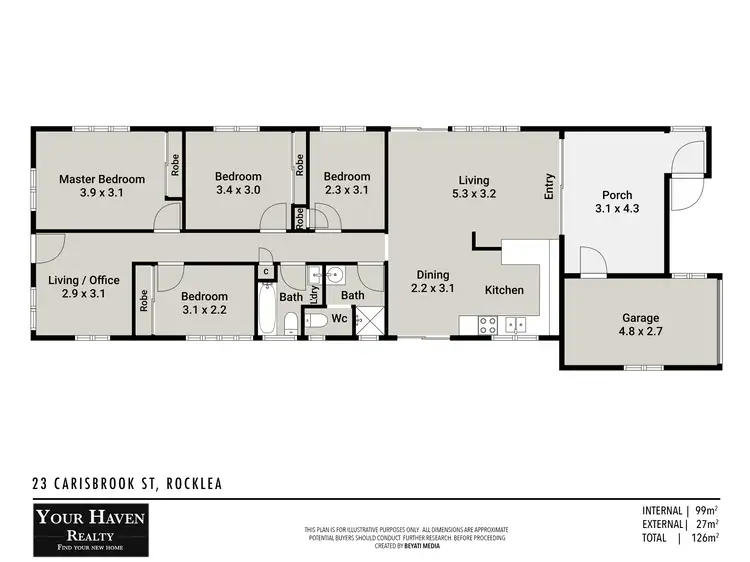 Floorplan of Homely house listing, 23 Carisbrook Street, Rocklea QLD 4106