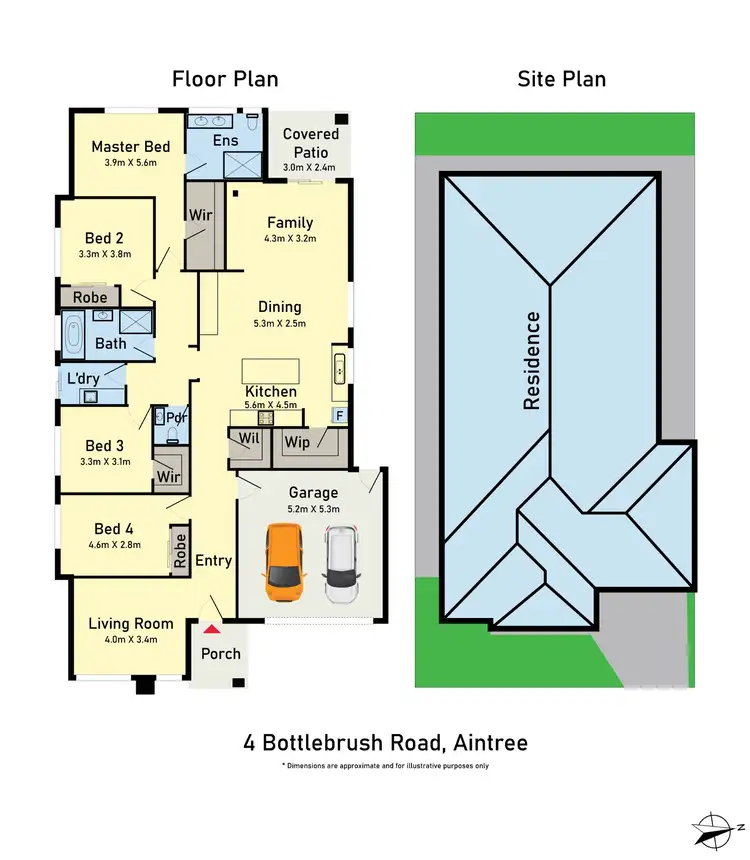 Floorplan of Homely house listing, 4 Bottlebrush Road, Aintree VIC 3336