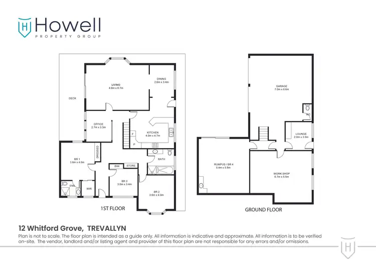 Floorplan of Homely house listing, 12 Whitford Grove, Trevallyn TAS 7250