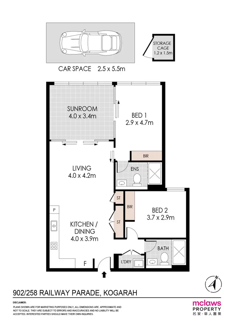 Floorplan of Homely apartment listing, 902/258 Railway Parade, Kogarah NSW 2217