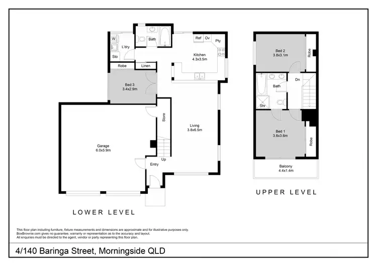 Floorplan of Homely townhouse listing, 4/140 Baringa Street, Morningside QLD 4170