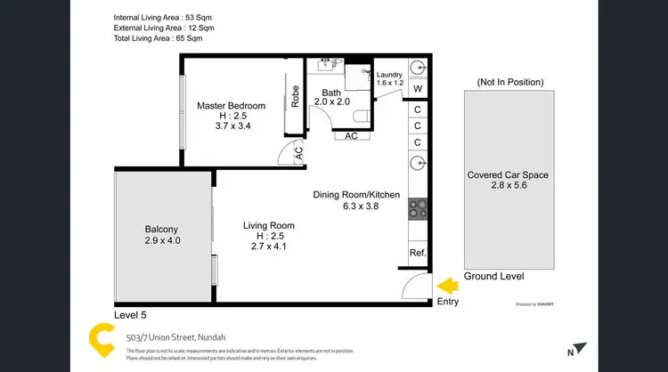 Floorplan of Homely apartment listing, 503/7 Union Street, Nundah QLD 4012