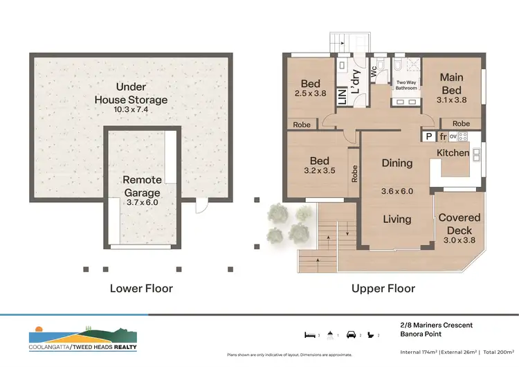 Floorplan of Homely semi-detached listing, 2/8 Mariners Crescent, Banora Point NSW 2486