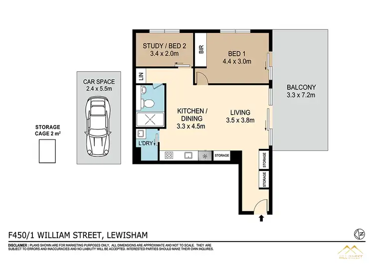 Floorplan of Homely apartment listing, 450/1 William St, Lewisham NSW 2049