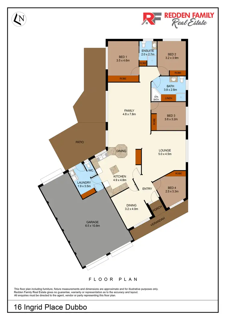 Floorplan of Homely house listing, 16 Ingrid Place, Dubbo NSW 2830